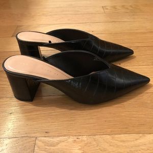 Brand new black Zara mules